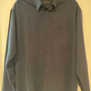 Bustachi Mens Shirt, navy blue, size M
